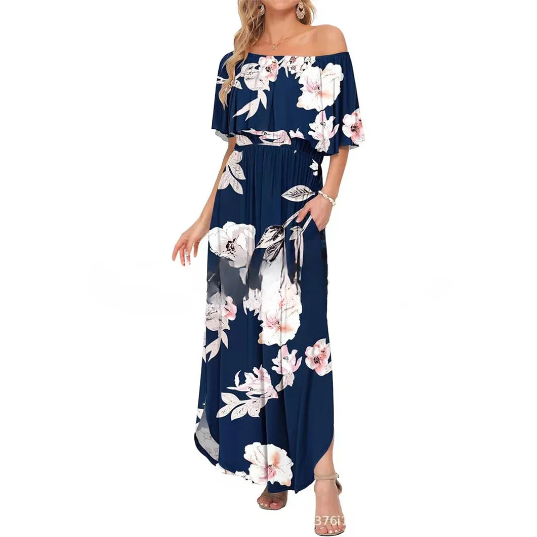Floral Off-Shoulder Maxi Dress