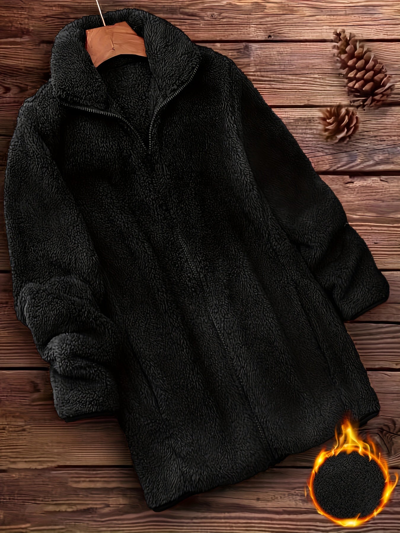 Yara™ | Elegant Zip-Up Fleece Coat
