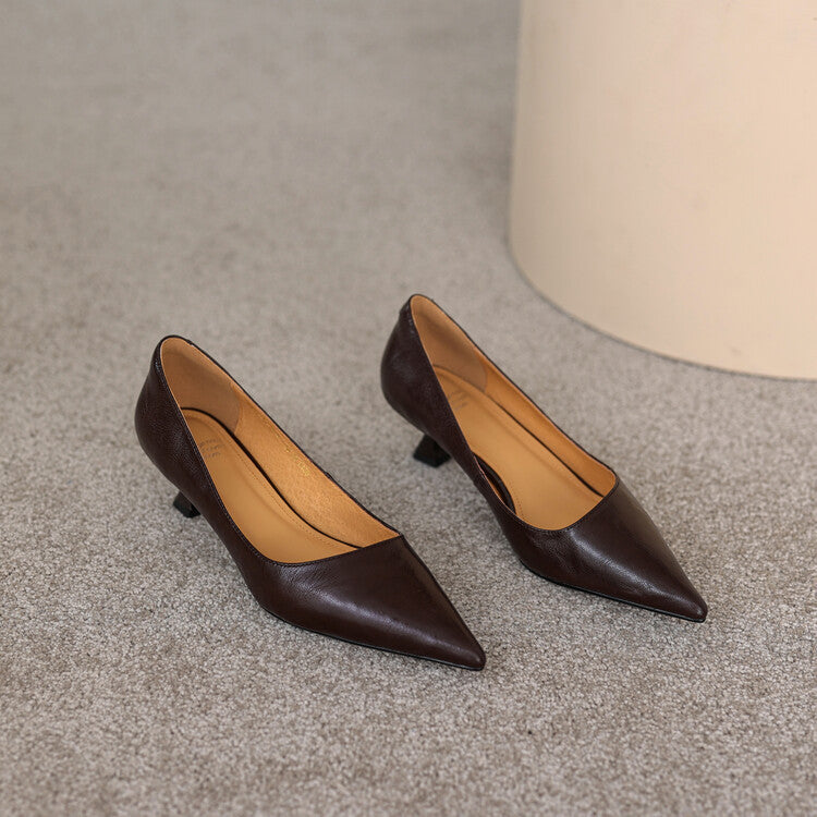 Low-heeled Leather Vessels