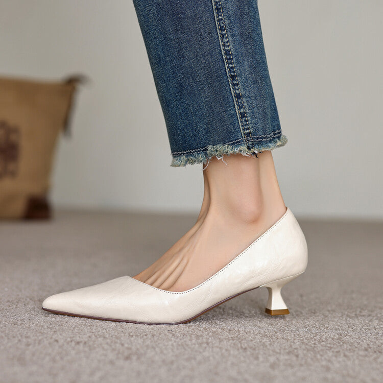 Low-heeled Leather Vessels