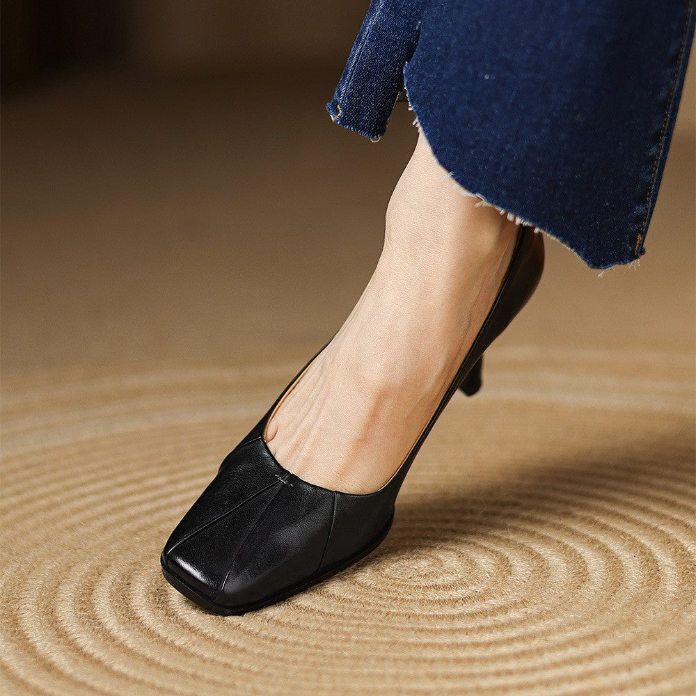 Marisol Square Toe Leather Pumps
