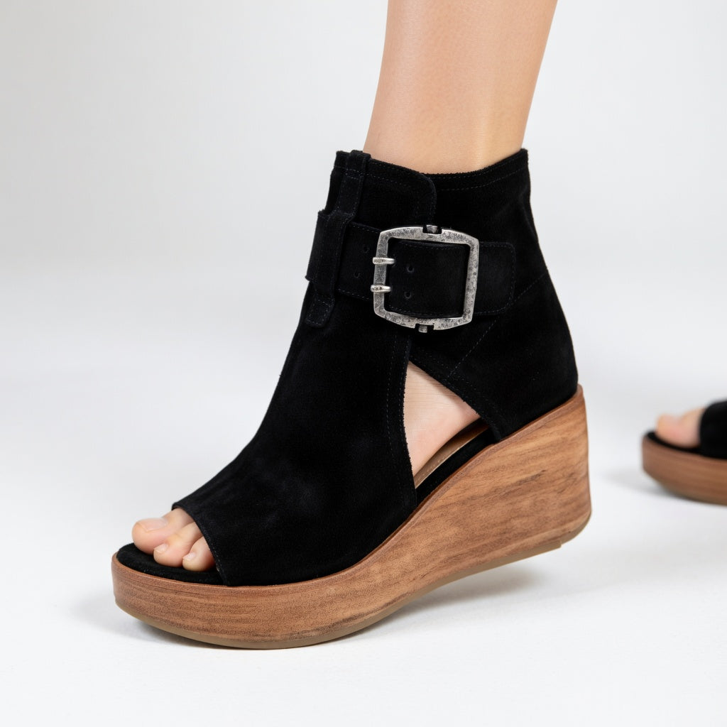 Orélisse | Open Wedge Ankle Boots in Modern Style