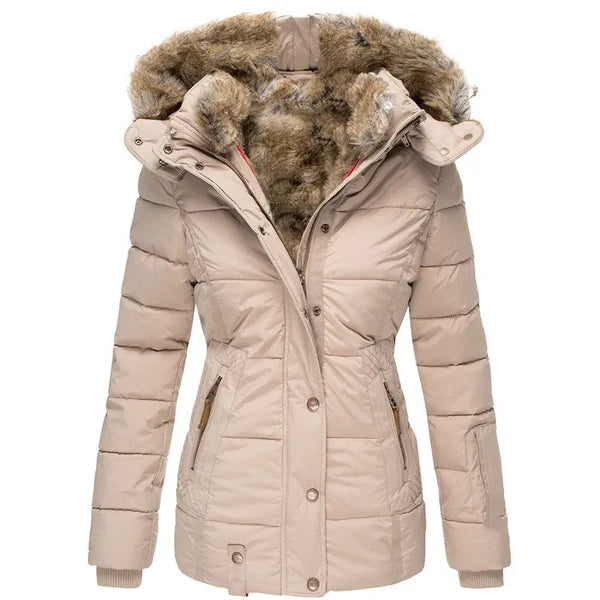 Bochra™ | Faux-Fur Hood Quilted Parka Coat