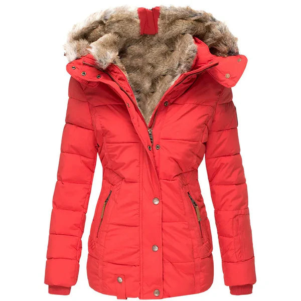 Bochra™ | Faux-Fur Hood Quilted Parka Coat