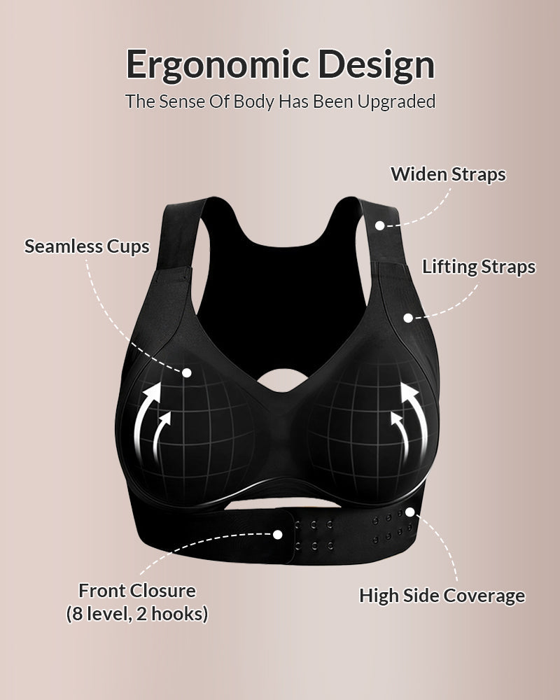 Posture-Correcting Racerback Wireless Support Bra