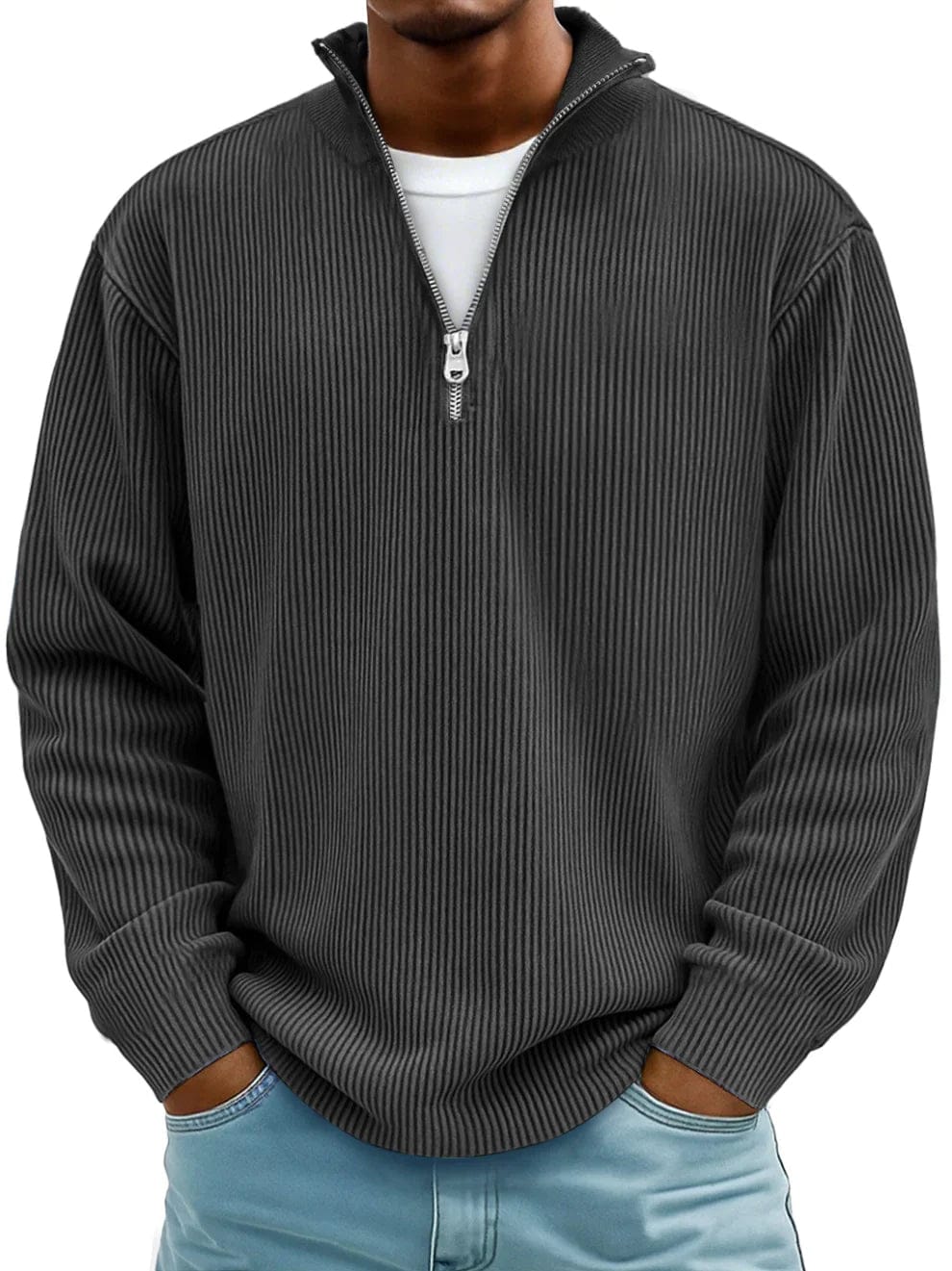 Torres™ | Ribbed half-zip mock-neck pullover