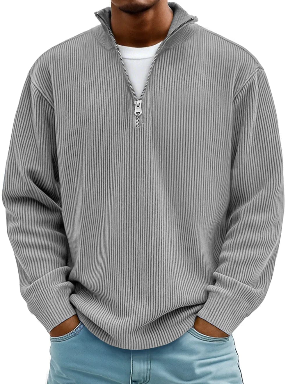 Torres™ | Ribbed half-zip mock-neck pullover