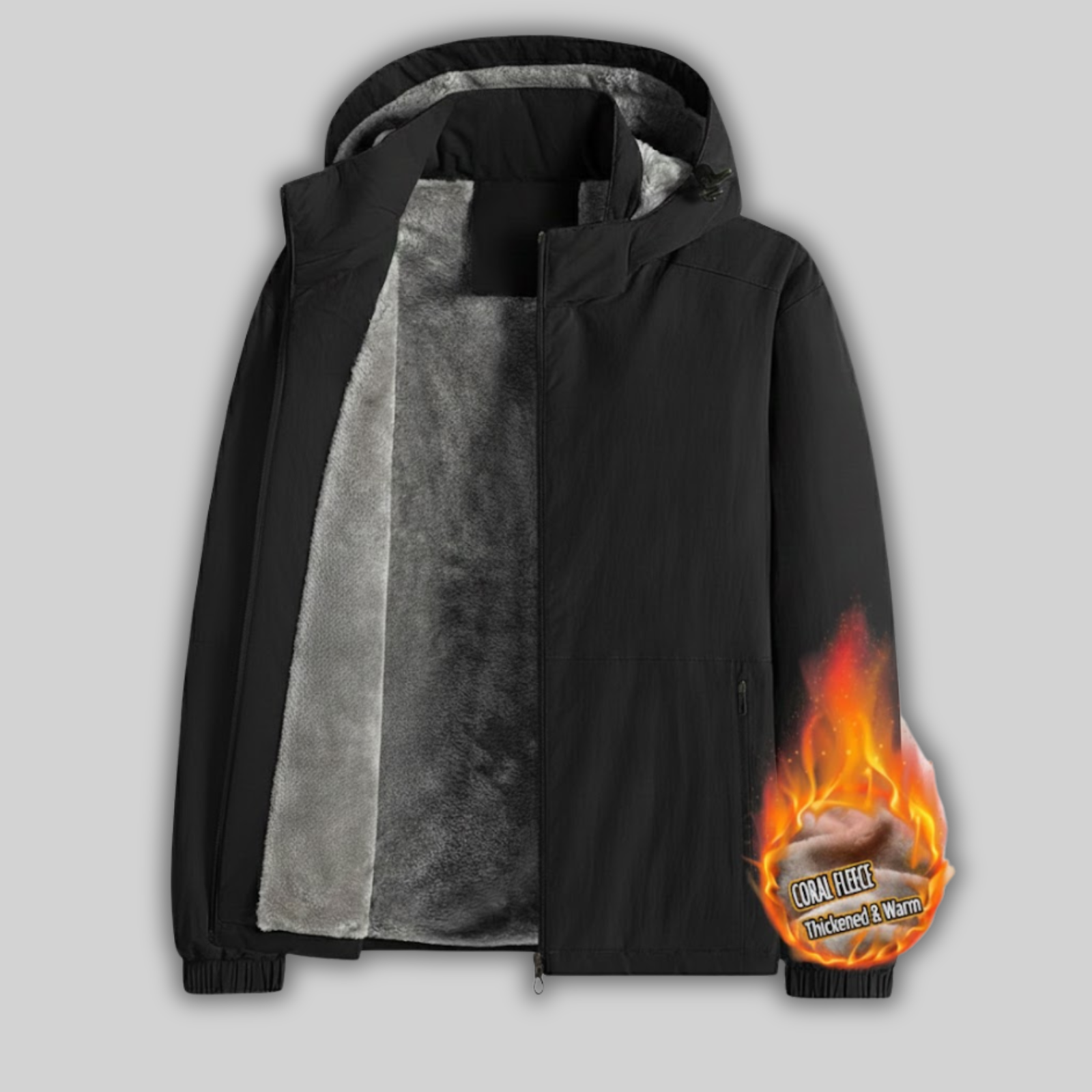 Georje™ | Hooded faux-fur-lined puffer jacket