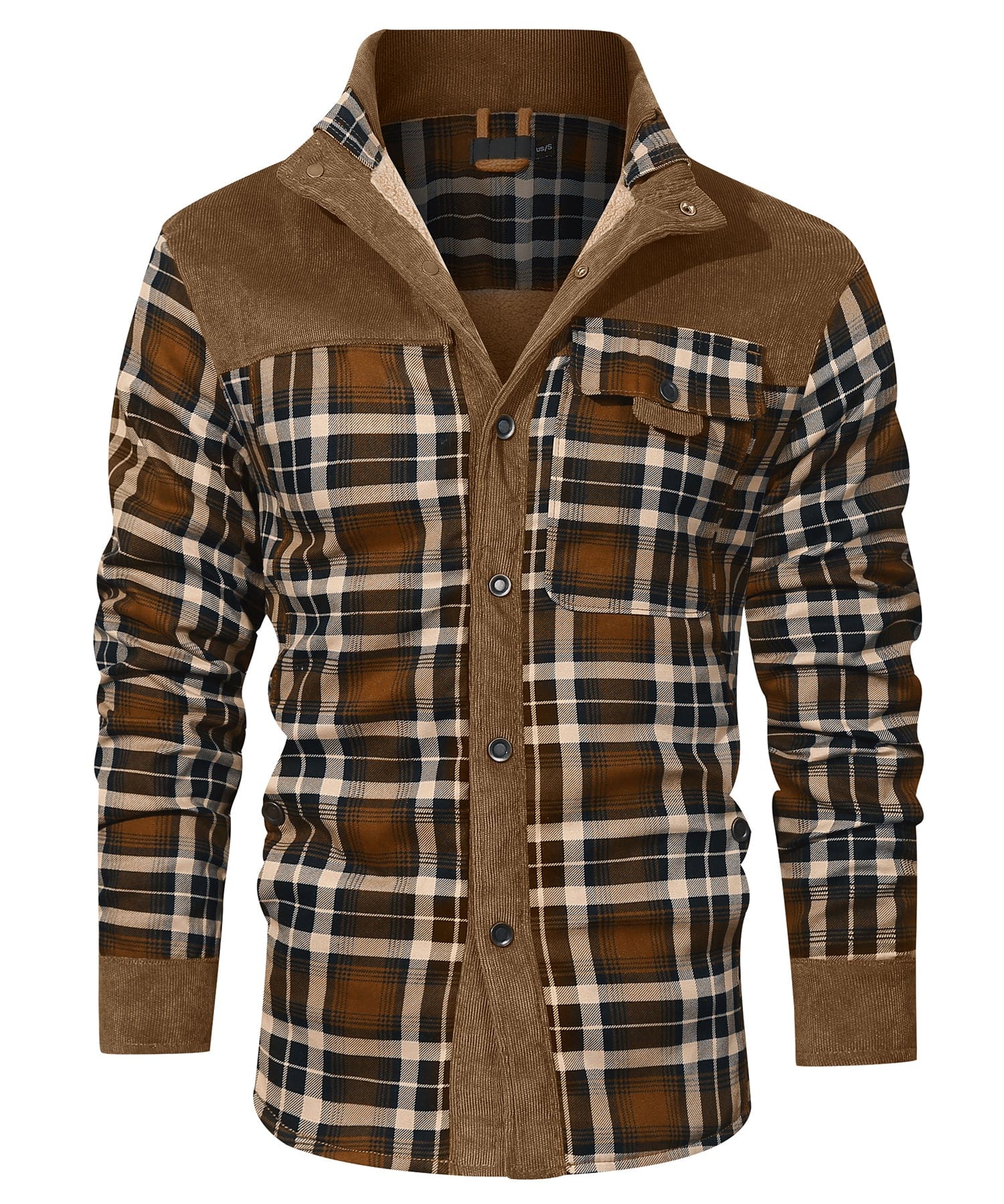 Edward™ | Plaid snap-front lined shirt jacket