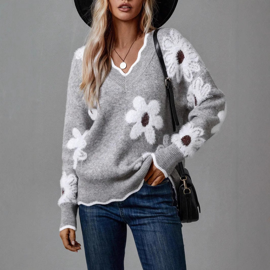 Lydia™ | Elegant Knit Sweater with Lace