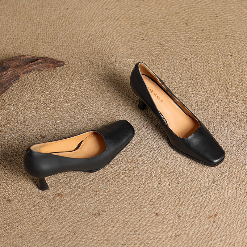 Elviera Leather Heels