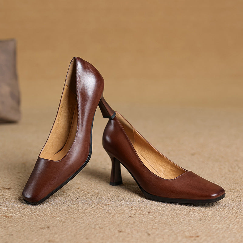 Elviera Leather Heels
