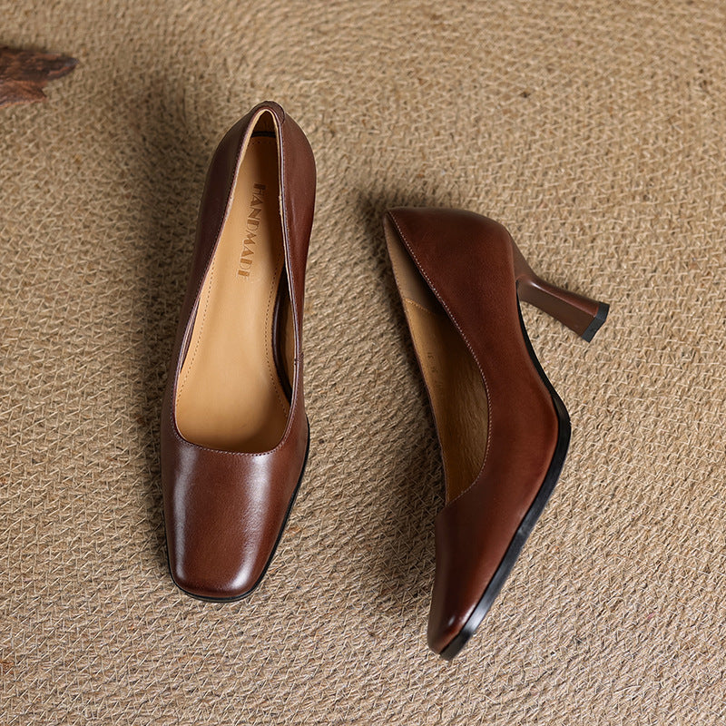 Elviera Leather Heels