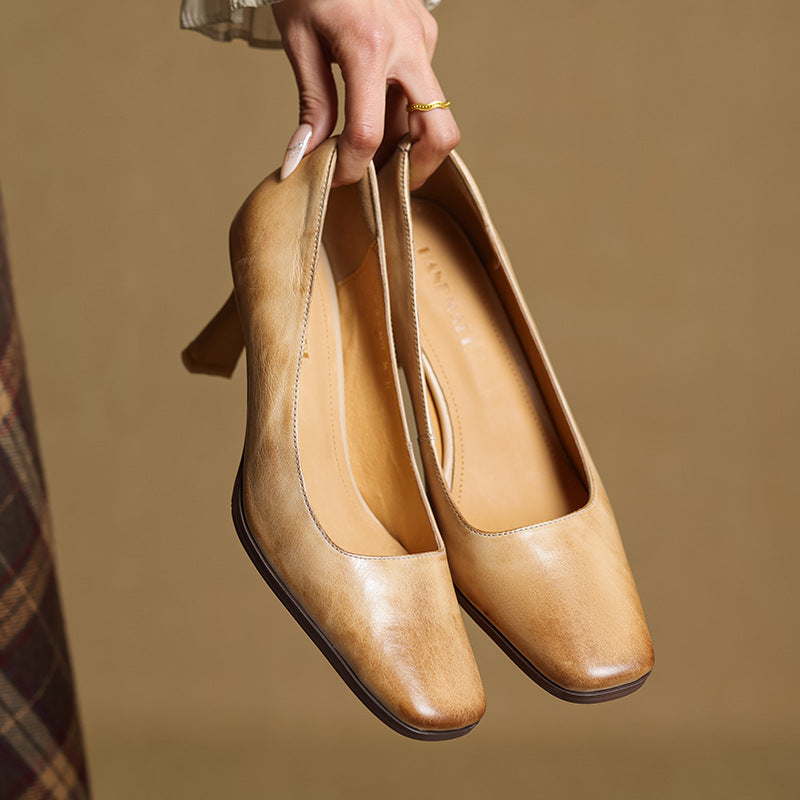 Elviera Leather Heels