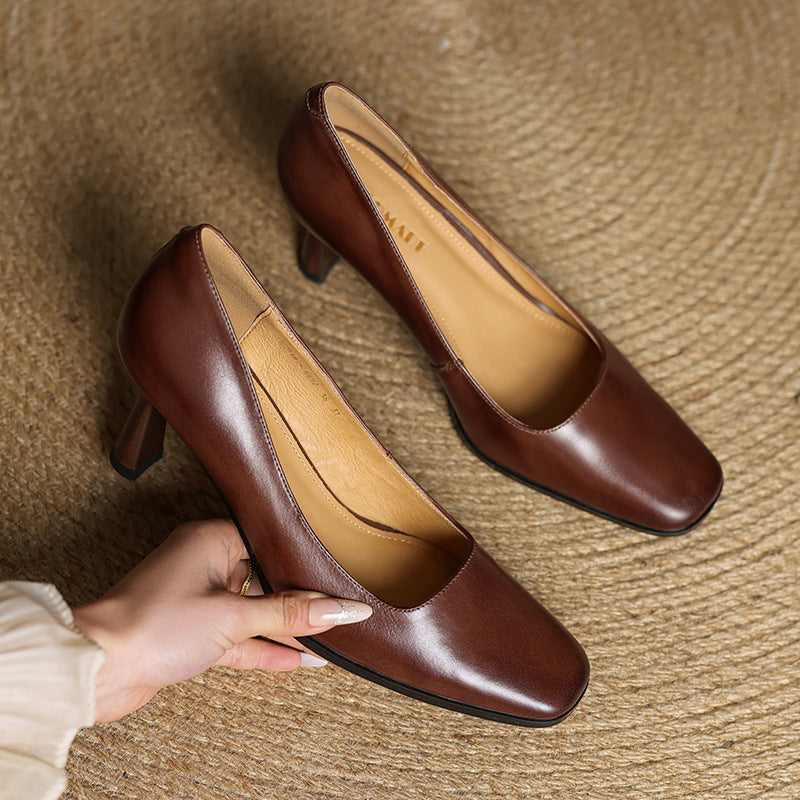 Elviera Leather Heels