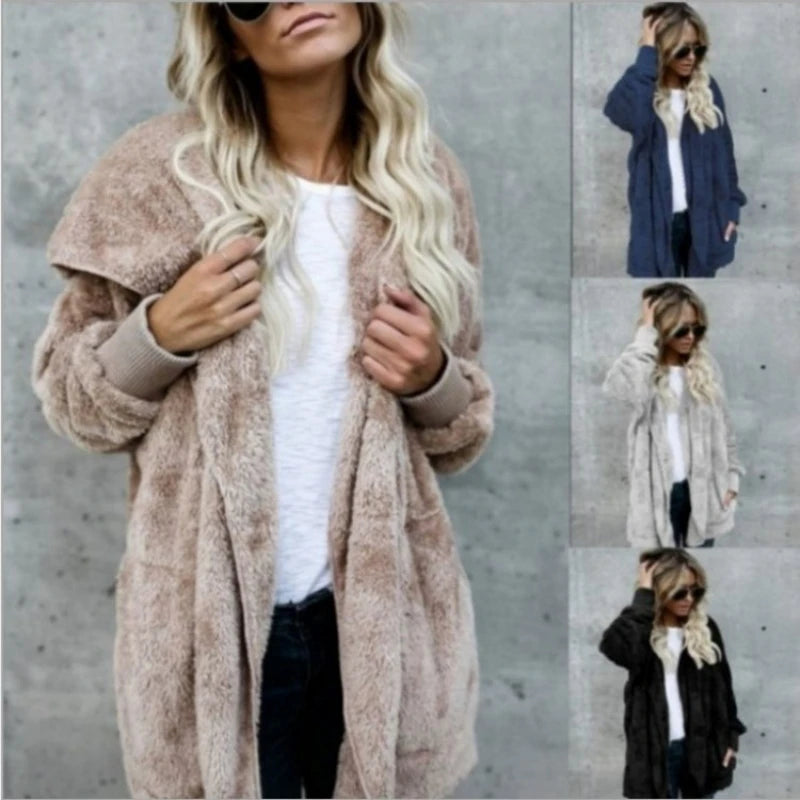 Evie™ | Plush Open-Front Teddy Cardigan