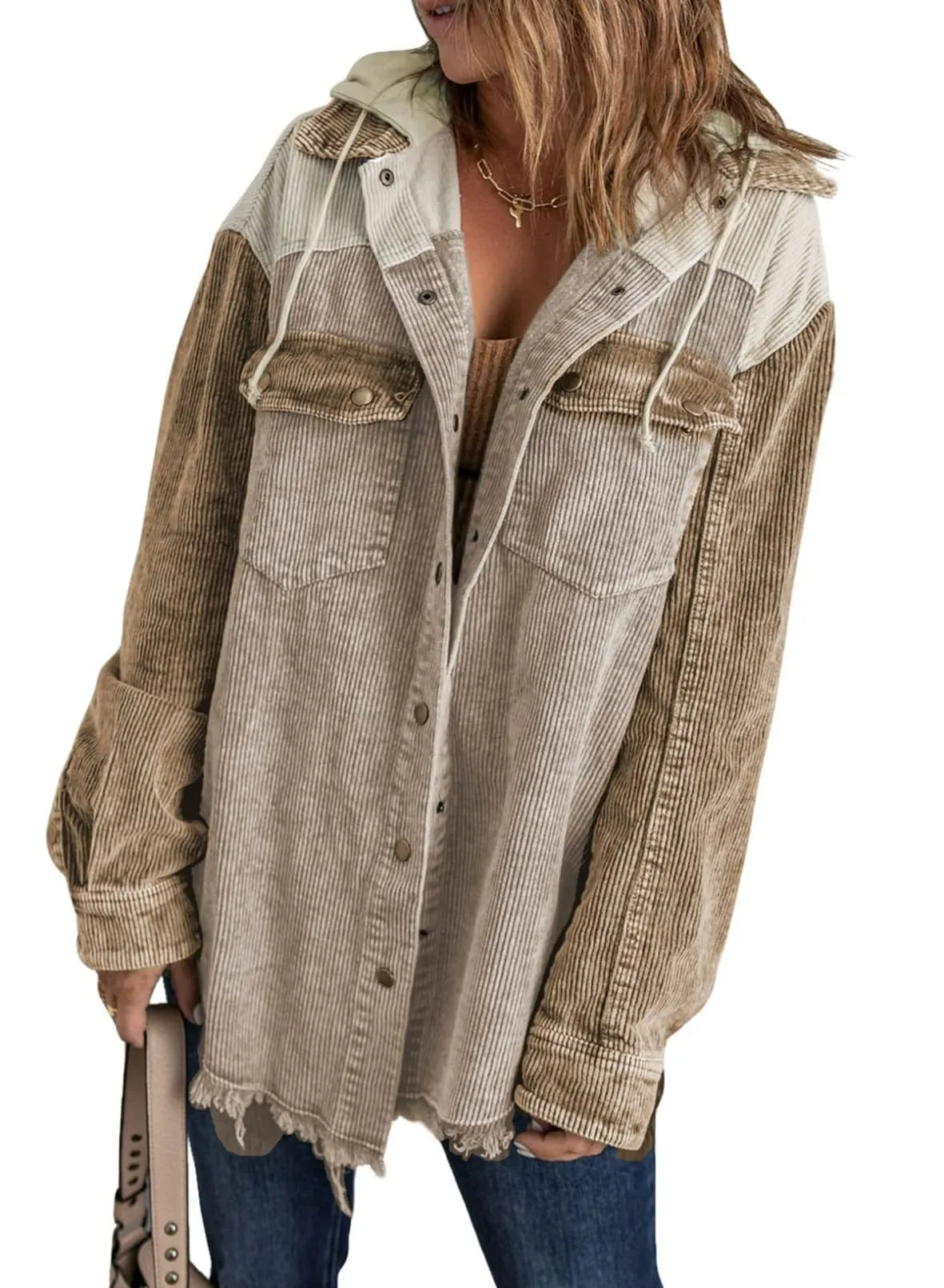 Pomi™ | Tri-Color Corduroy Jacket