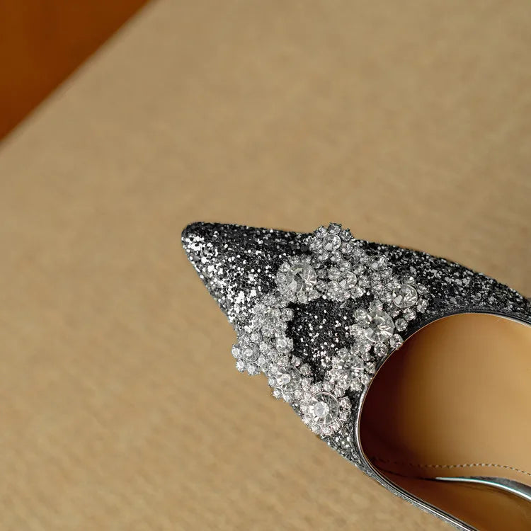 Gloria™ | Elegant Glitter Heels