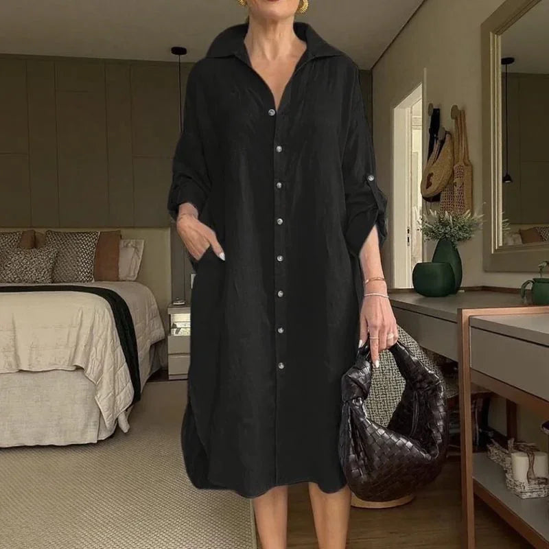 Sophisticated Button-Down Shirt Dress