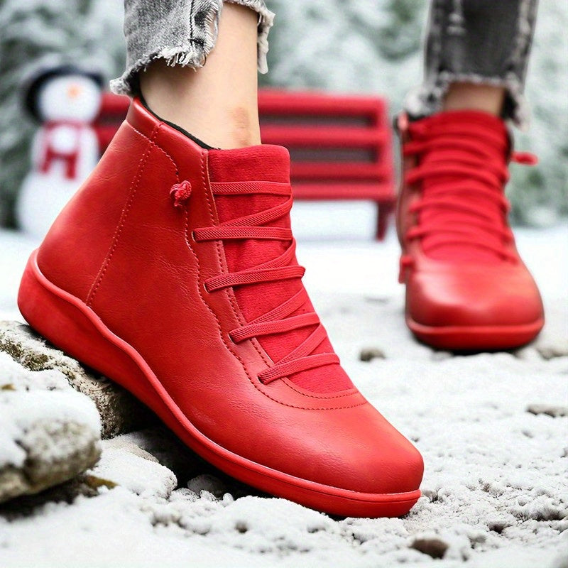 Anatolia™ | Leather-and-suede lace-up high-top ankle boots