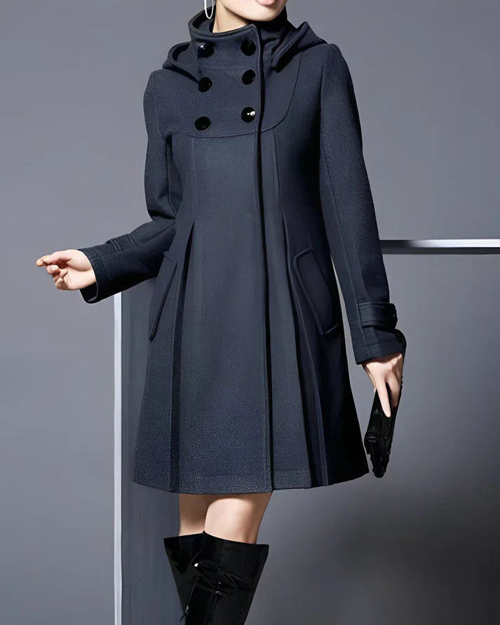 Monty™ | Elegant Warm A-Line High-Neck Winter Coat