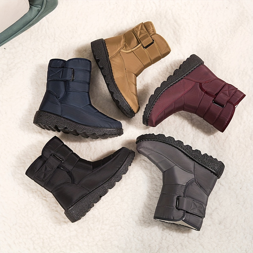 Marcelle™ | Quilted Fleece-Lined Strap Winter Boots