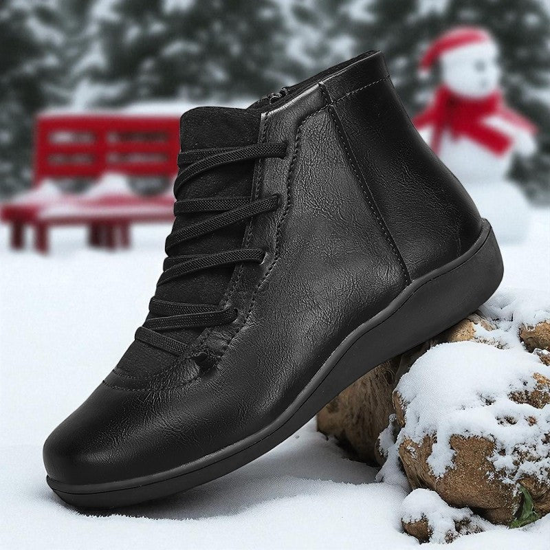 Anatolia™ | Leather-and-suede lace-up high-top ankle boots