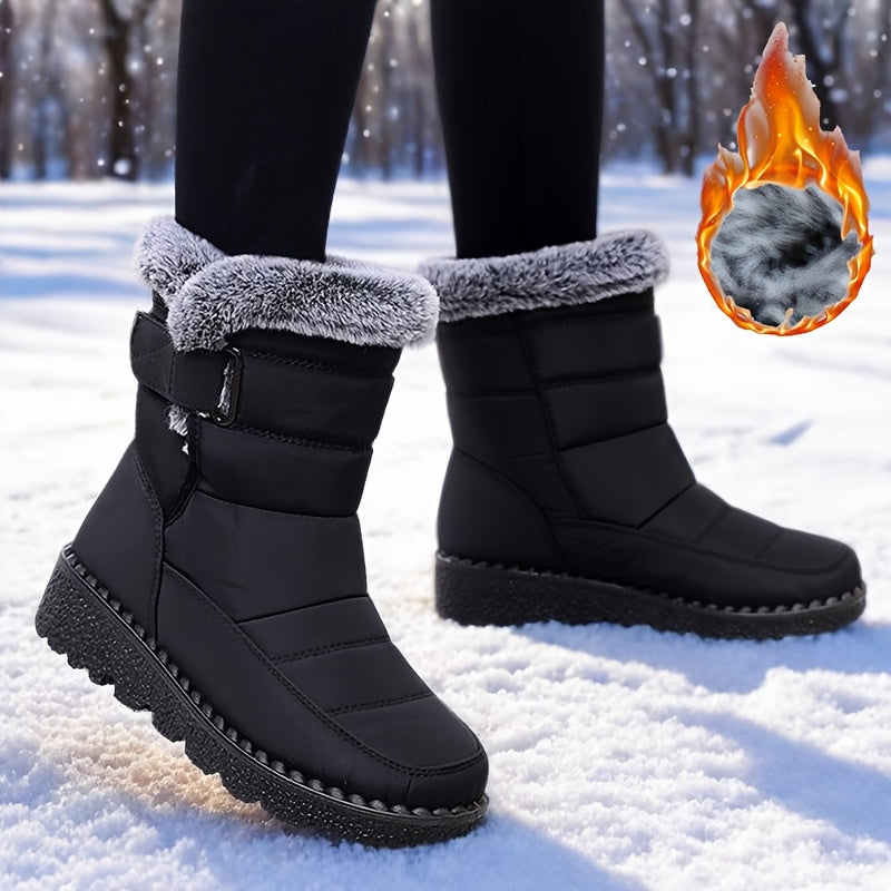 Lysandra™ | Quilted Faux-Fur Lined Winter Boots
