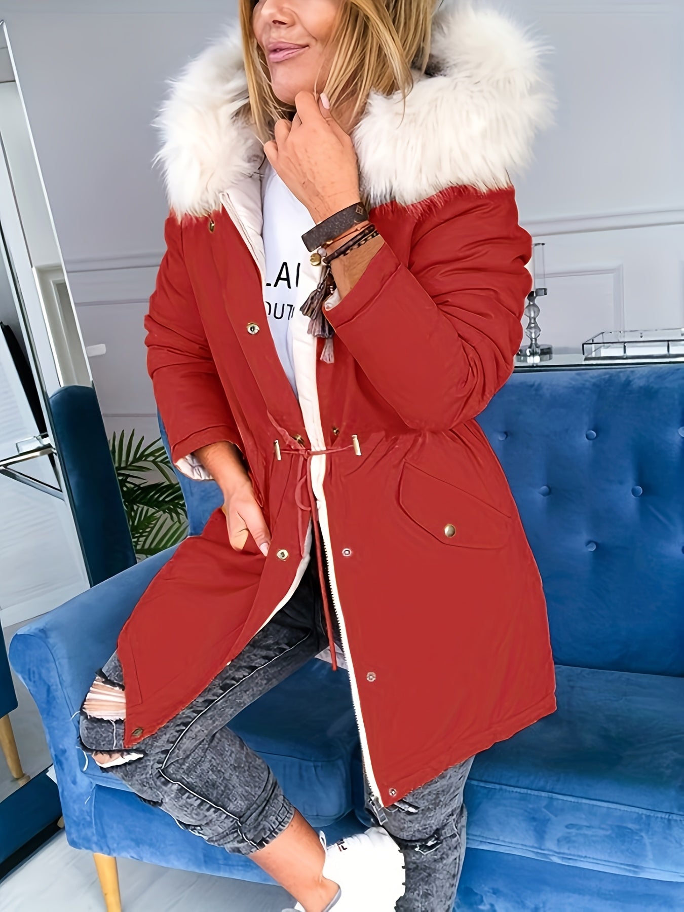 Olivia™ | Reversible Faux-Fur Hooded Parka Coat