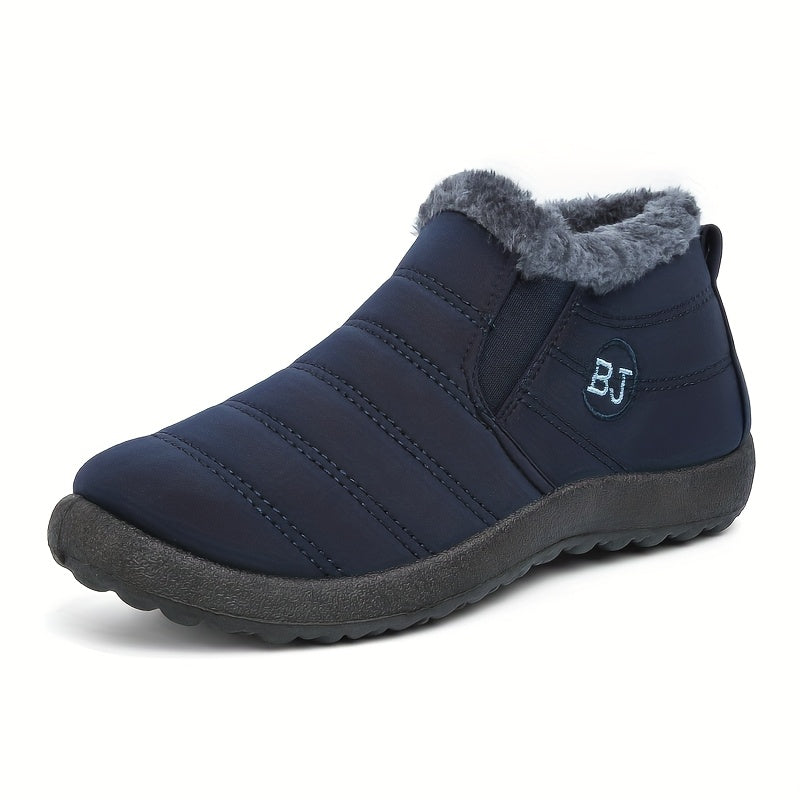 Apollonia™ | Quilted plush-lined slip-on ankle snow boots