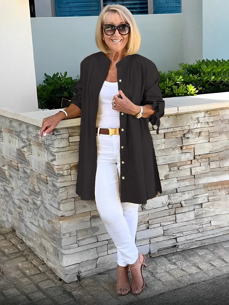 Tina™ | Flared Cotton Shirt Jacket