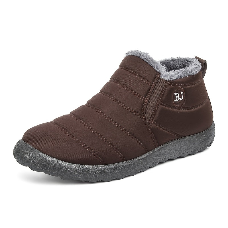 Apollonia™ | Quilted plush-lined slip-on ankle snow boots
