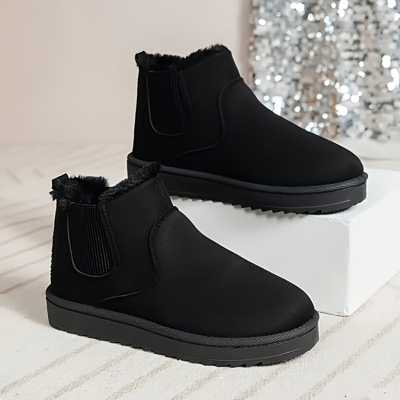 Marisol™ | Fleece-Lined Chelsea Winter Ankle Boots