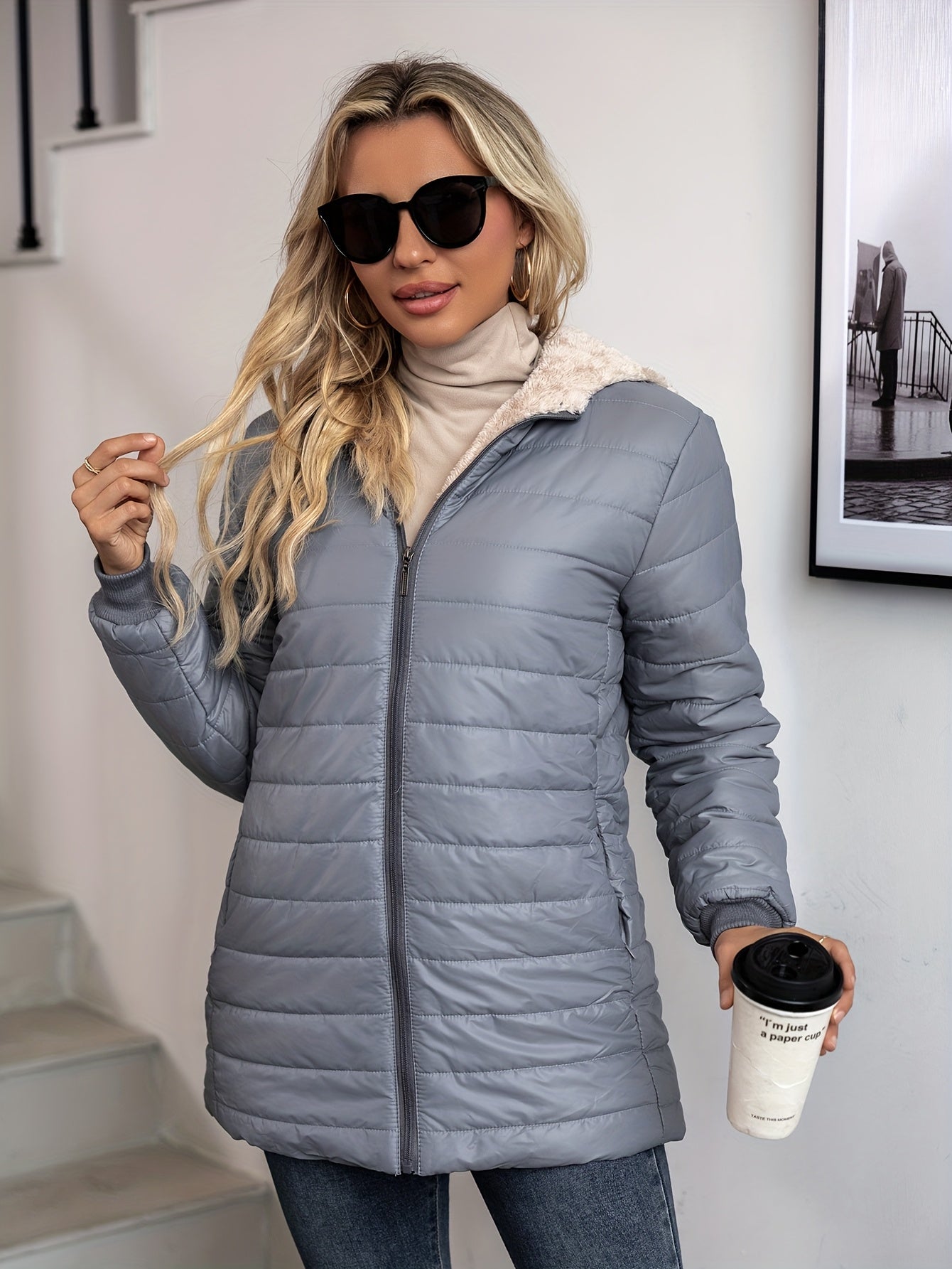 Sophia™ | Sherpa-Lined Quilted Puffer Jacket