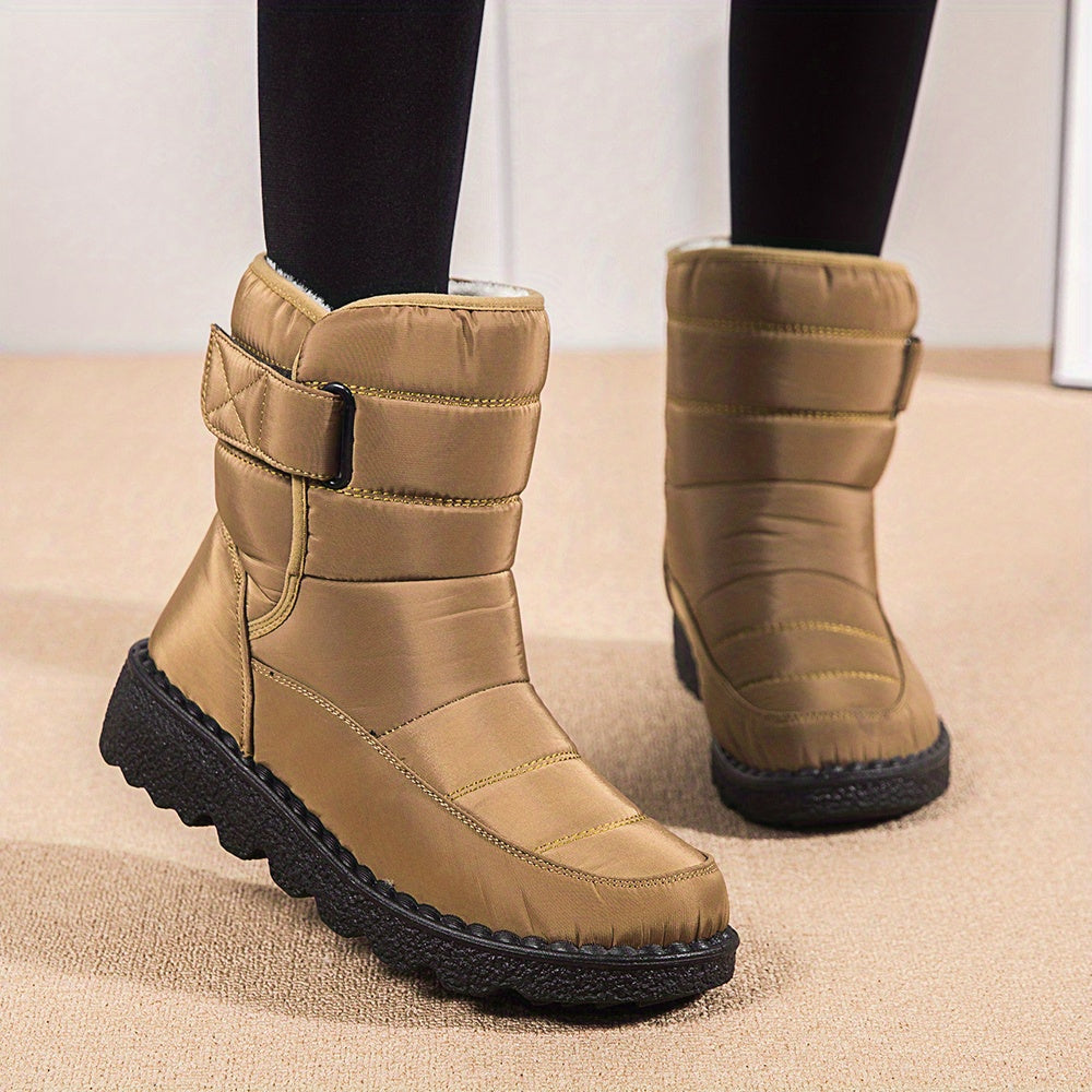 Marcelle™ | Quilted Fleece-Lined Strap Winter Boots
