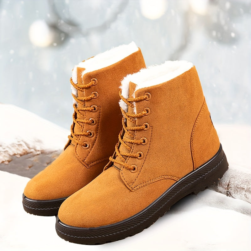 Marietta™ | Lace-Up Fleece-Lined Winter Ankle Boots