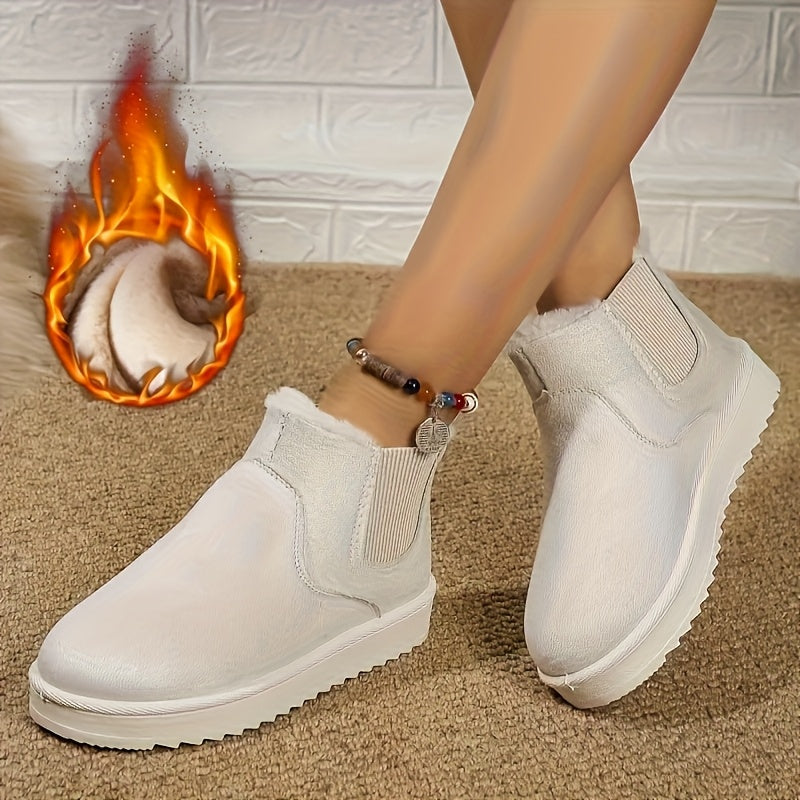 Marisol™ | Fleece-Lined Chelsea Winter Ankle Boots