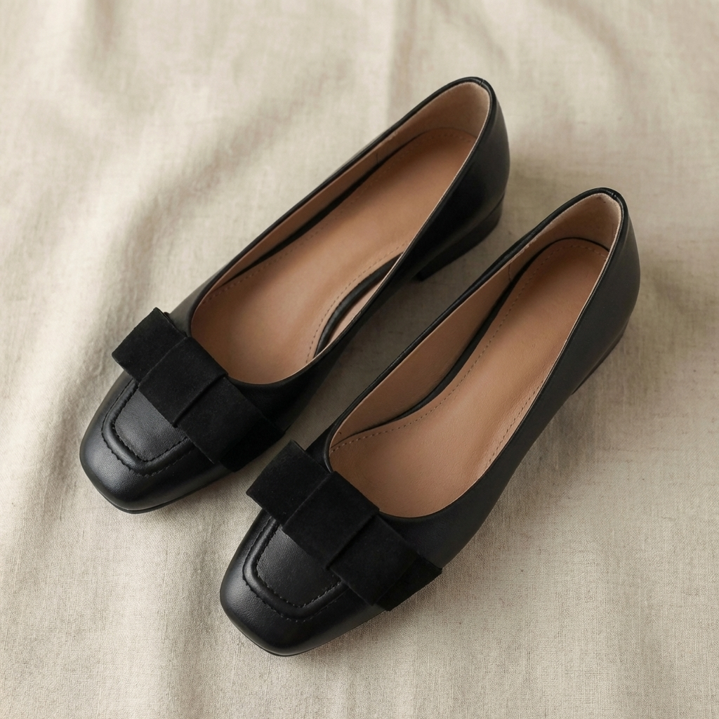 Camille Leather Ballerinas