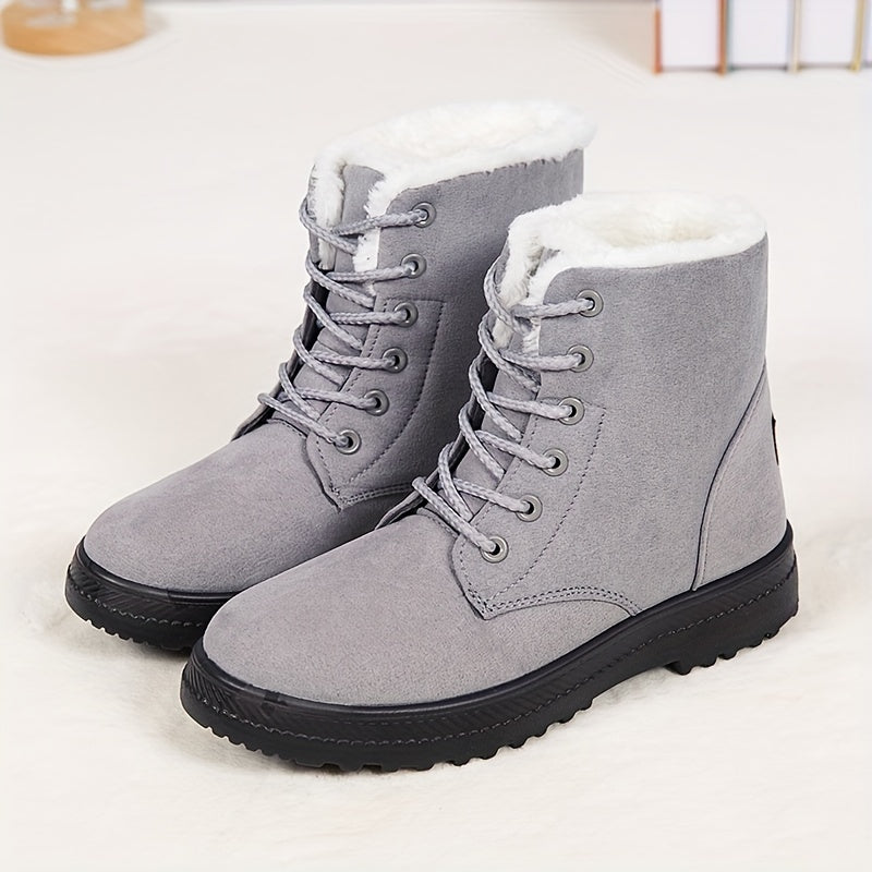 Marietta™ | Lace-Up Fleece-Lined Winter Ankle Boots