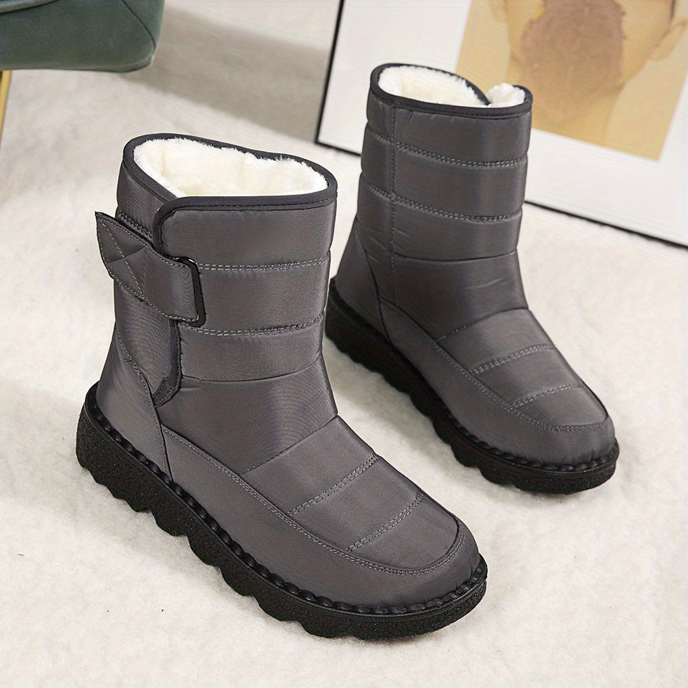 Marcelle™ | Quilted Fleece-Lined Strap Winter Boots