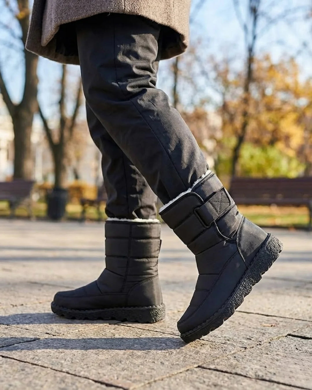 Marcelle™ | Quilted Fleece-Lined Strap Winter Boots