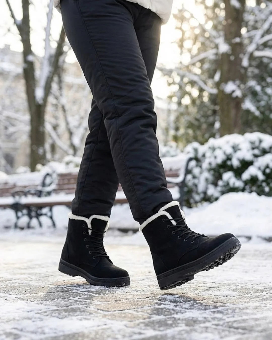 Loretta™ | Lace-Up Fleece-Lined Winter Ankle Boots