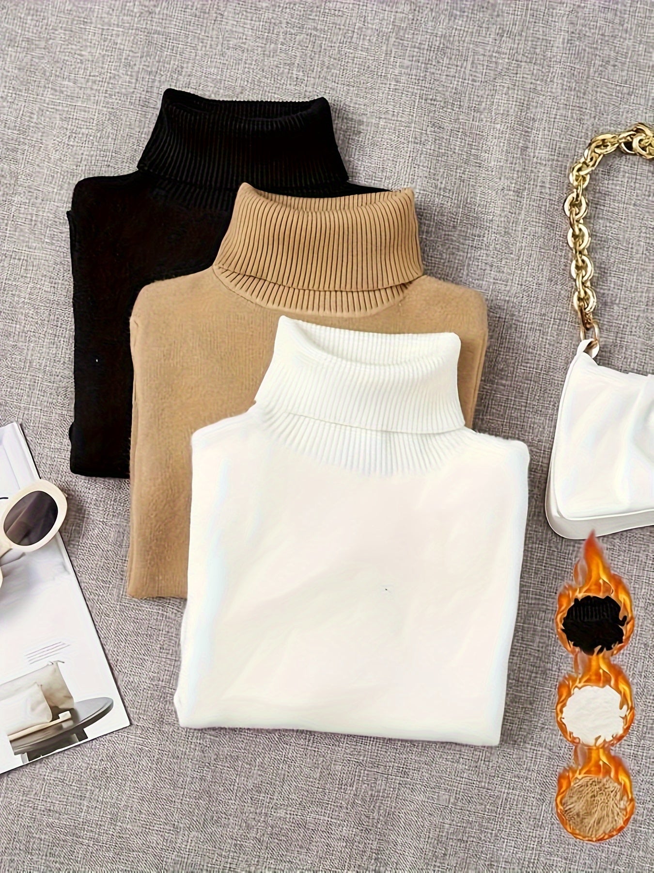 Kaya™ | 3pcs Casual Pullover with Turtleneck for Autumn and Winter