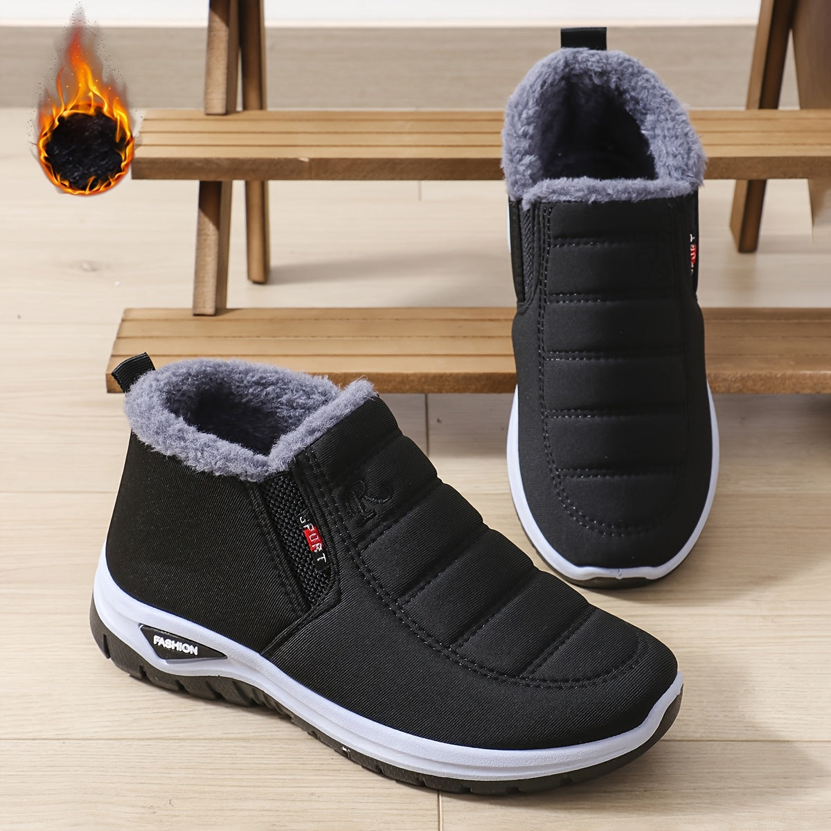 Marilou™ | Slip-On Fleece-Lined Winter Ankle Boots