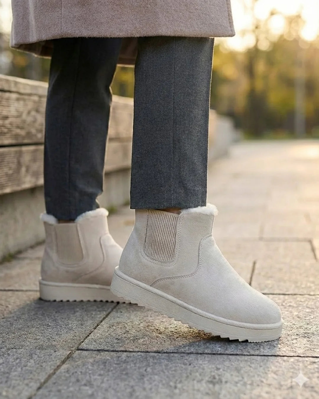 Marisol™ | Fleece-Lined Chelsea Winter Ankle Boots