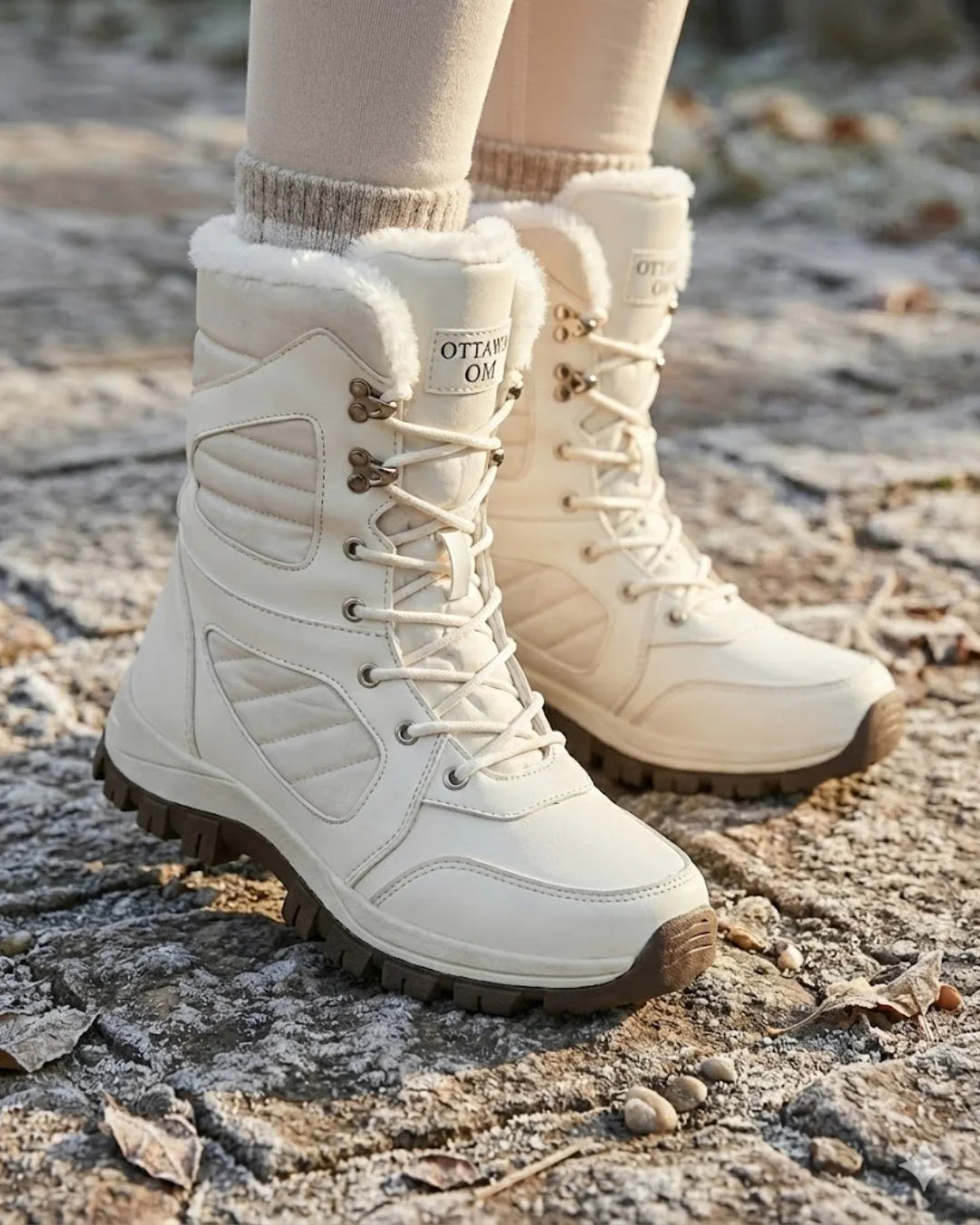 Corisande™ | Plush-lined lug-sole lace-up snow boots