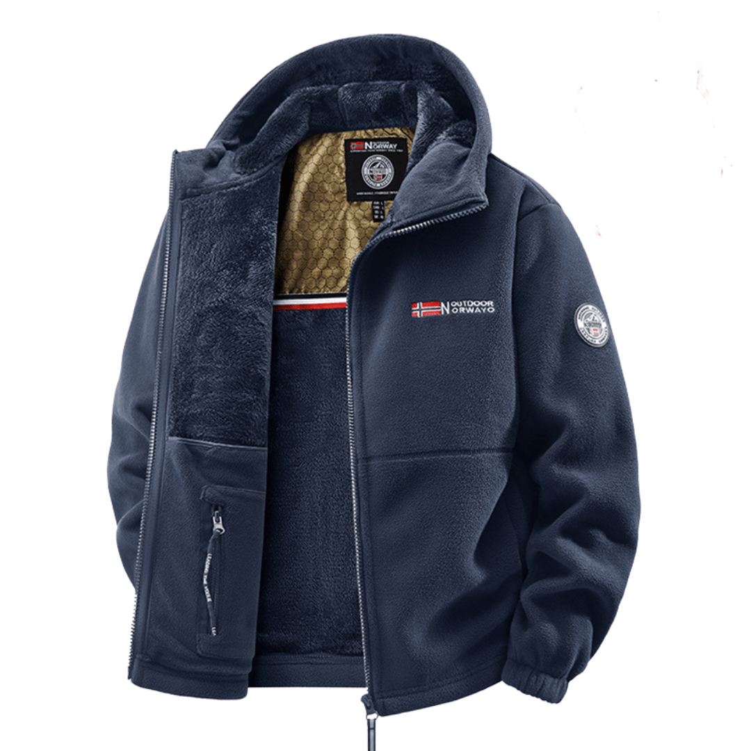 Chris™ | Hooded zip-up fleece jacket