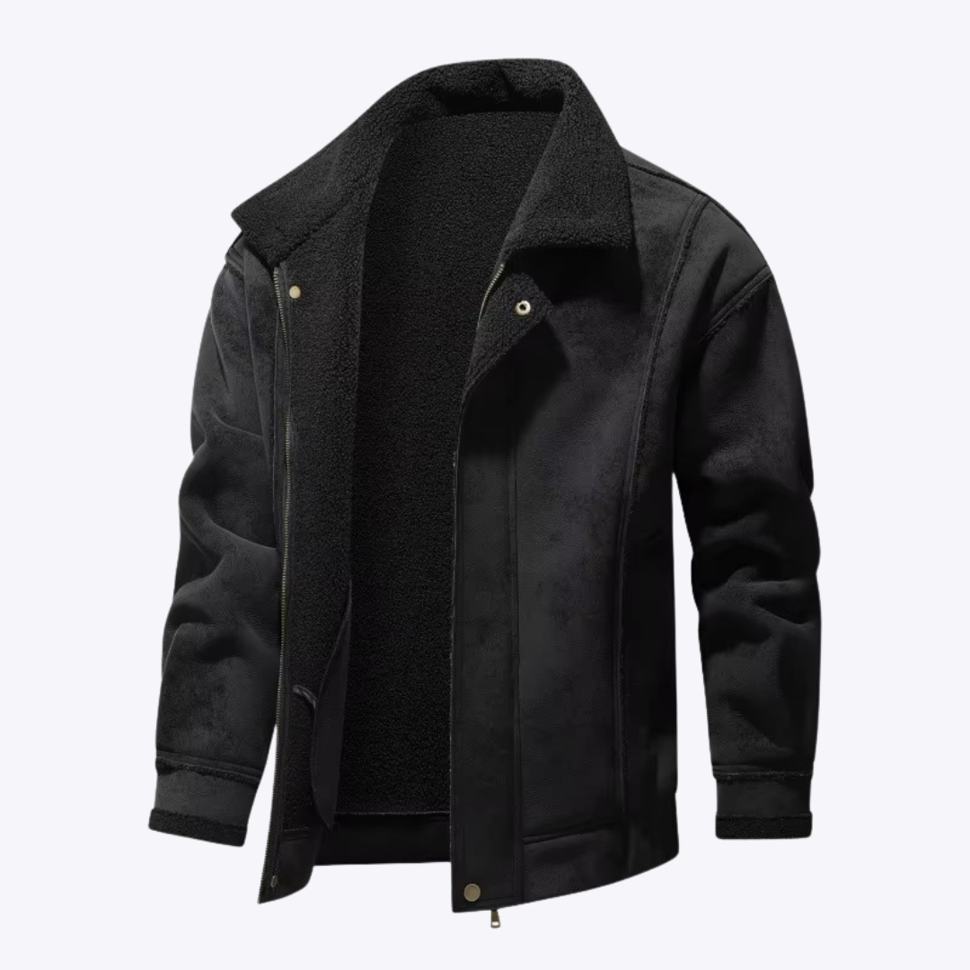 Toni™ | Shearling-lined suede aviator jacket