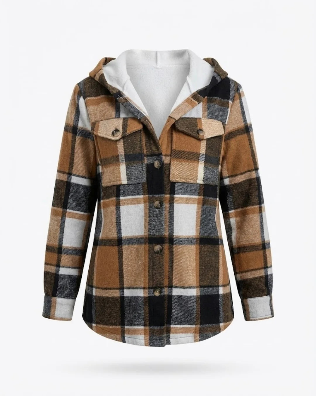 Ella™ | Fleece-lined plaid flannel shacket
