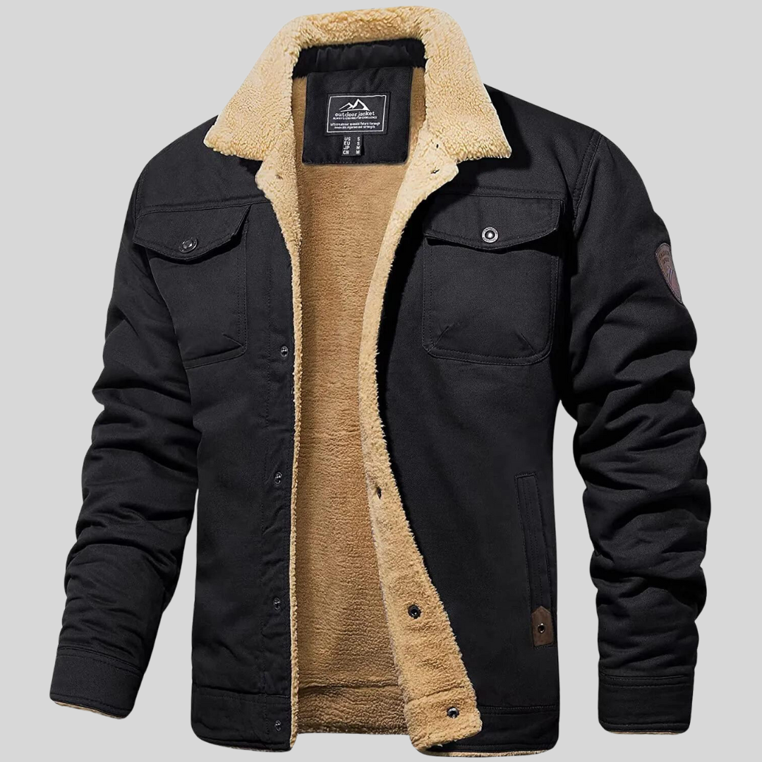 Jayden™ | Sherpa Lined Fleece Collar Trucker Jacket